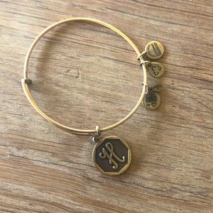 Alex & Ani “H” initial bracelet bangle